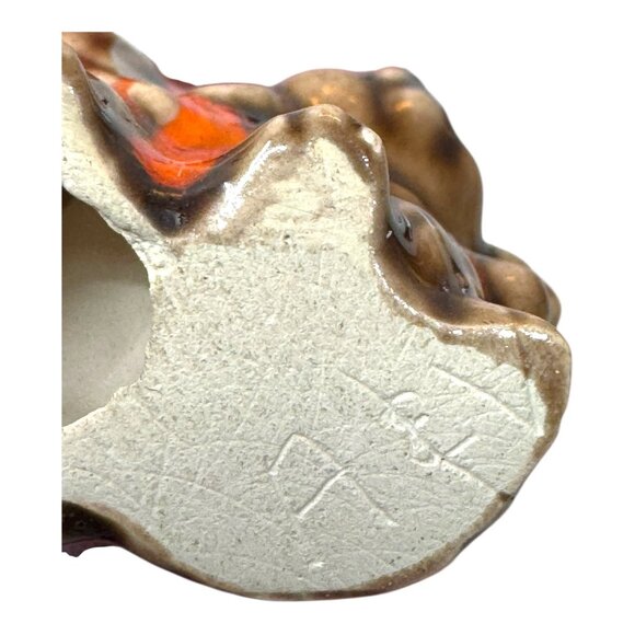 Vintage Forest Creatures Mexico Pottery Set 4 Animal Figurines Signed Fox Mini - Picture 7 of 13